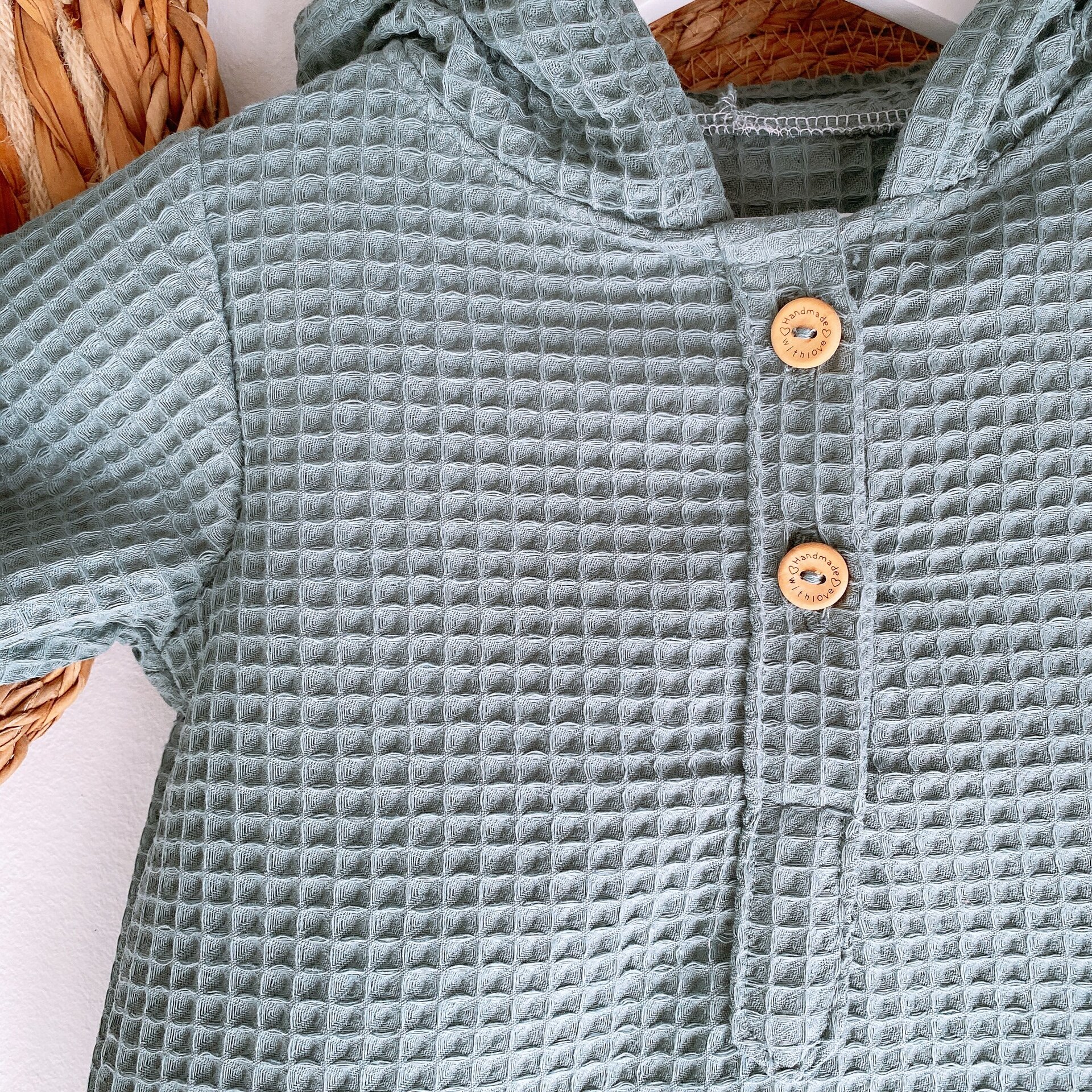 Jersey Capucha Waffle Verde - 2