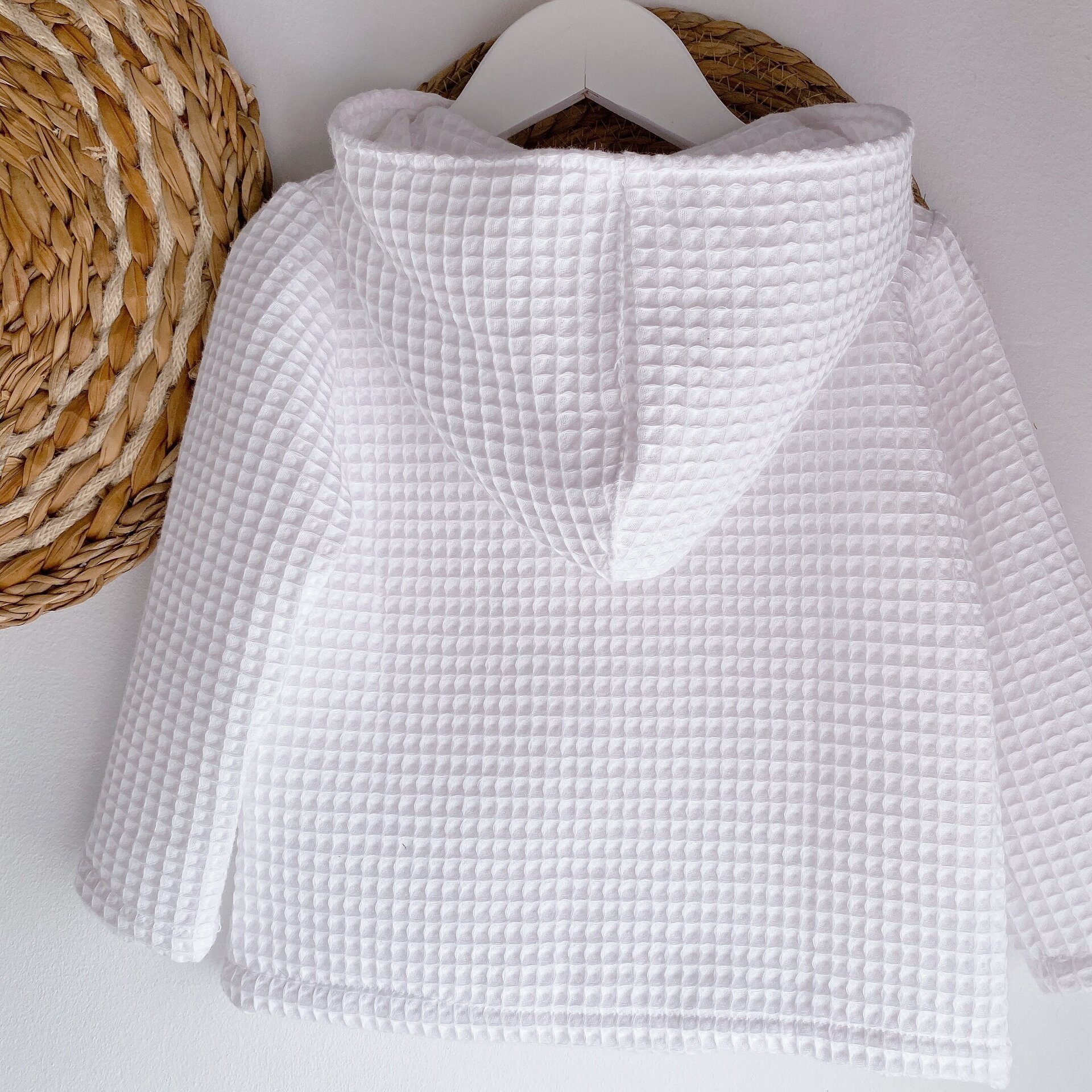 Jersey Capucha Waffle Blanco - 3