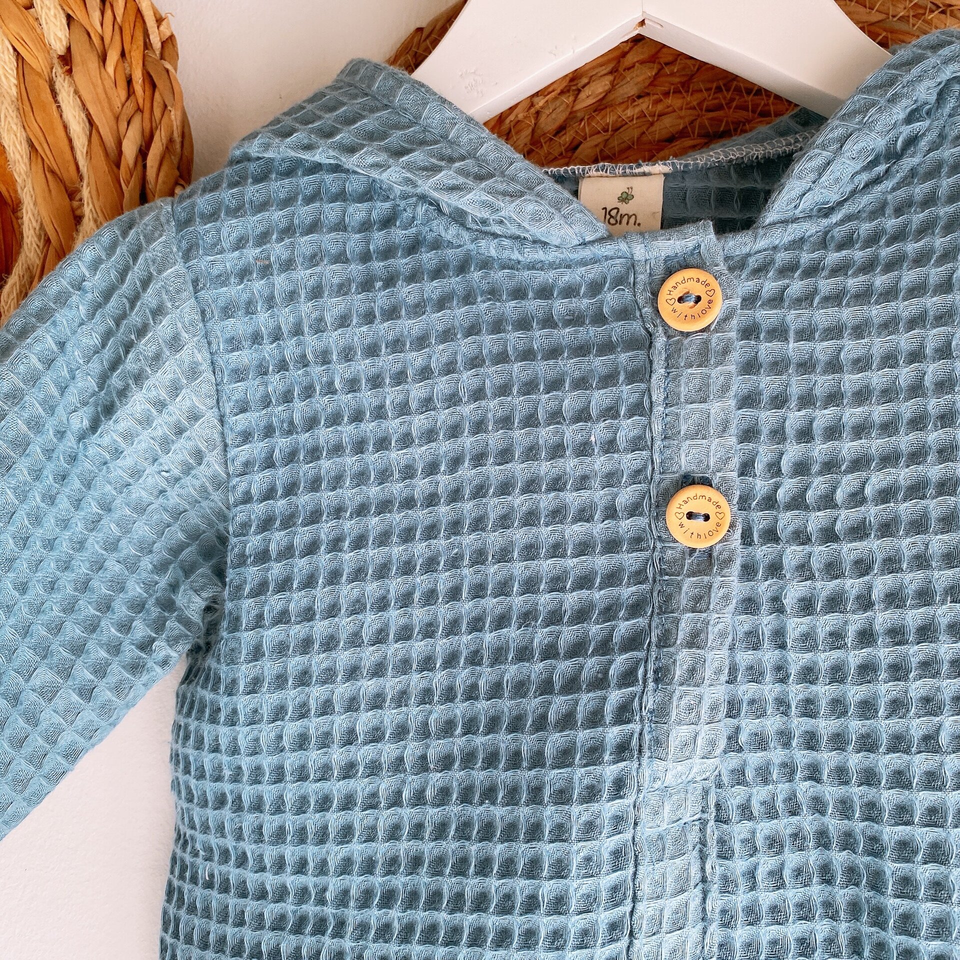 Jersey Capucha Waffle Denim - 2
